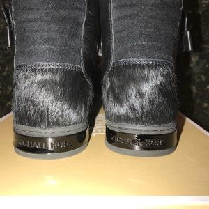 Michael Kors Wedge Ankle Boots with Fur